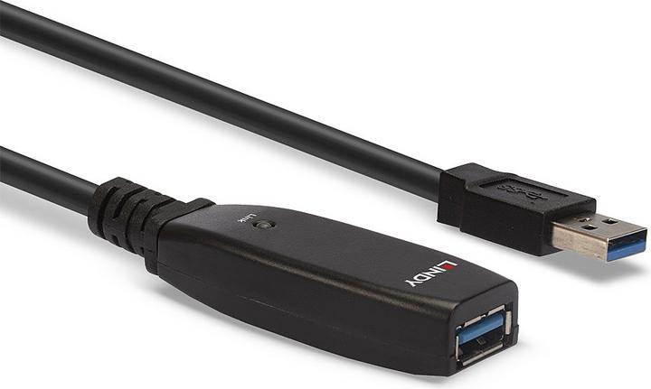 Productafbeelding Lindy USB 3.0 Actieve Slanke Uitbreiding (15 m, USB 3.0)