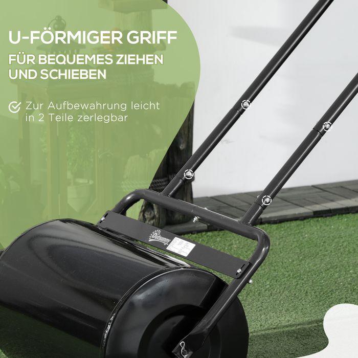 Produktbild Swisshandel24 Rasenwalze mit U-Griff, Gartenwalze, Gartenrolle, 32 cm Durchmesser, 38 L Wasser-/62 kg Sand, Metall
