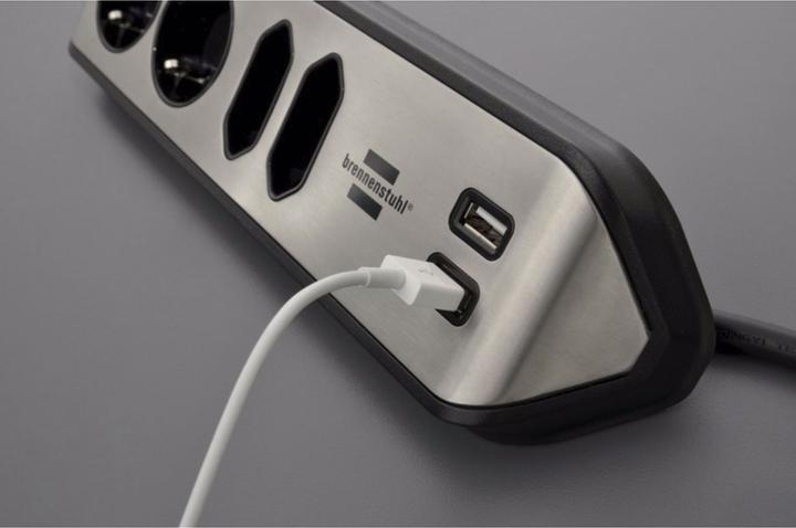 Actual product image Brennenstuhl Power strip (6 x, USB-A, 2 m)