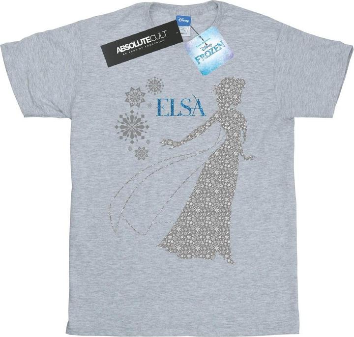 Immagine prodotto Disney Frozen Elsa Christmas Silhouette Maglietta Ampia Donna (L)