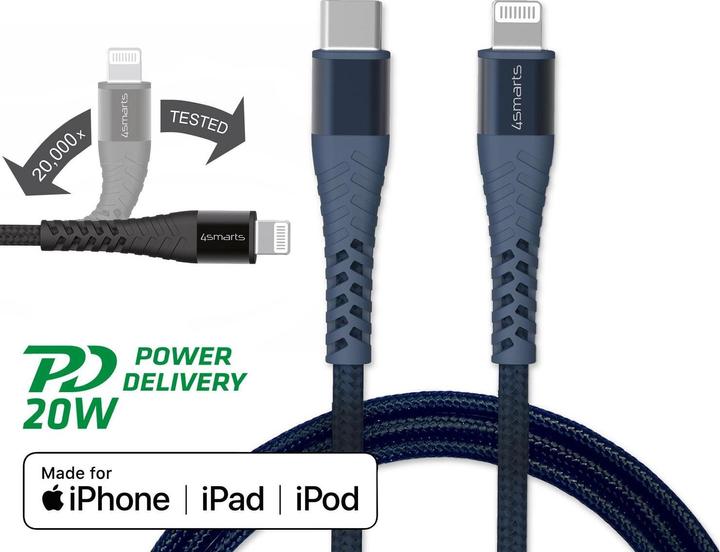 Produktbild 4smarts USB C – Lightning (3 m, USB 2.0)