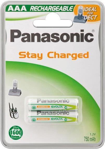 Panasonic Rechargeable DECT (2 Stk., AAA, 750 mAh)