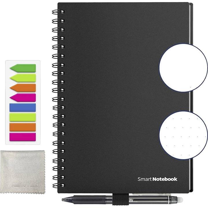 Produktbild Dreiklang-be smart Dreiklang wiederbeschreibbares Notizbuch Schreibblock mit Planer,DIN A5, Linien und Punktraster (A5, Kariert, Liniert)