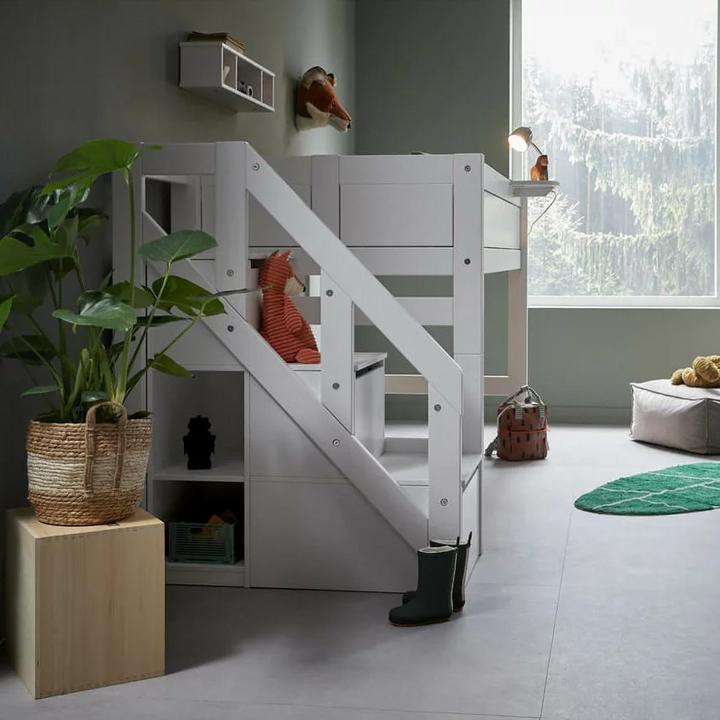 Image du produit Lifetime Kidsrooms Kidsrooms Lit mi-hauteur avec escalier et sommier Deluxe 128 x 257 x 102 (90 x 200 cm)