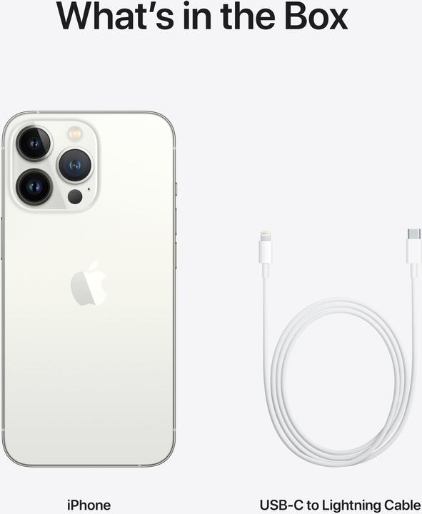 Image du produit Apple iPhone 13 Pro (128 Go, Silver, 6.10", SIM + eSIM, 12 Mpx, 5G)