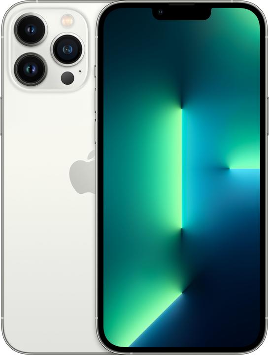 Produktbild Apple iPhone 13 Pro Max (128 GB, Silver, 6.70", SIM + eSIM, 12 Mpx, 5G)