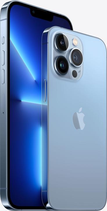 Produktbild Apple iPhone 13 Pro Max (128 GB, Sierra Blue, 6.70", SIM + eSIM, 12 Mpx, 5G)