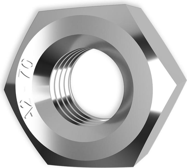 Actual product image Offgridtec Stainless steel nuts M6 - DIN 934/ISO 4032 A2 V2A - 25 pieces (M4, M8, M10, M5, M6)