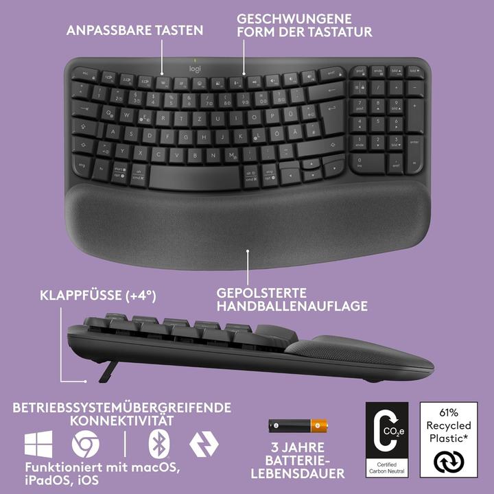 Actual product image Logitech Wave Keys (DE, Wireless)