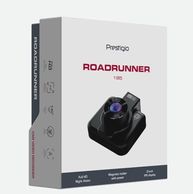 Immagine prodotto Prestigio RoadRunner 185 Full HD Nero (Bluetooth, Ricevitore GPS, Display integrato, Microfono incorporato, Visione notturna, FHD+)