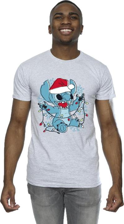 Image du produit Disney - T-shirt LILO AND STITCH CHRISTMAS LIGHTS SKETCH - Homme (L)