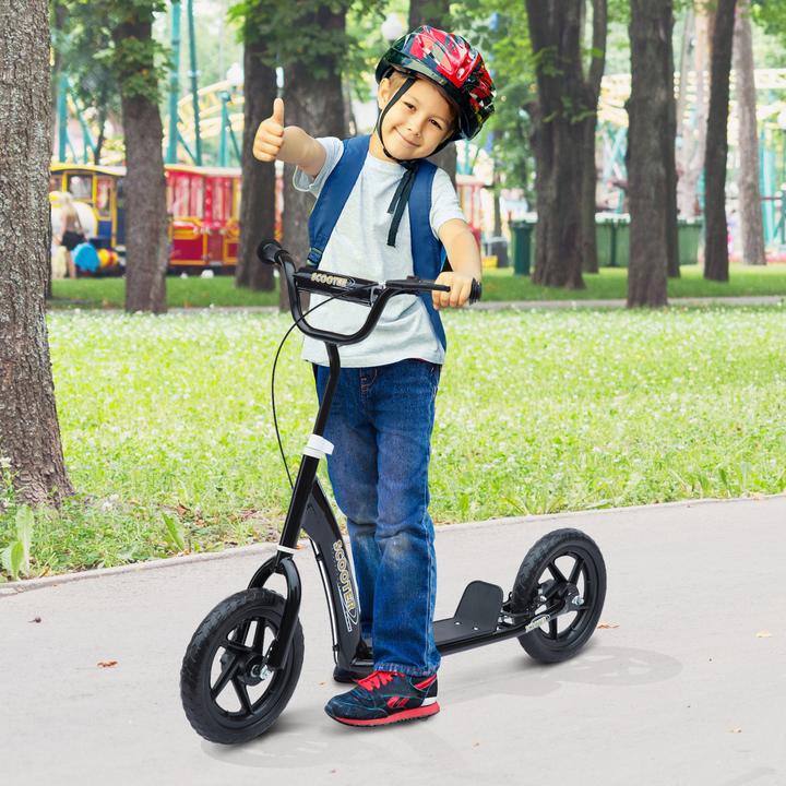Immagine prodotto Homcom Monopattino per bambini con battistrada antiscivolo, cavalletto per bici in metallo per il