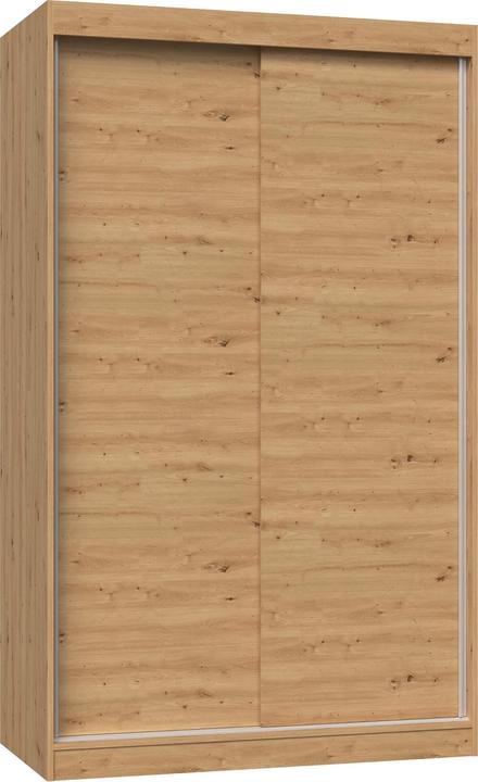 Produktbild Topeshop IGA 120 ART B KPL Schlafzimmer-Schrank 7 Regale 2 Tür(en) Eiche Garderobe (120 x 61 x 200 cm)