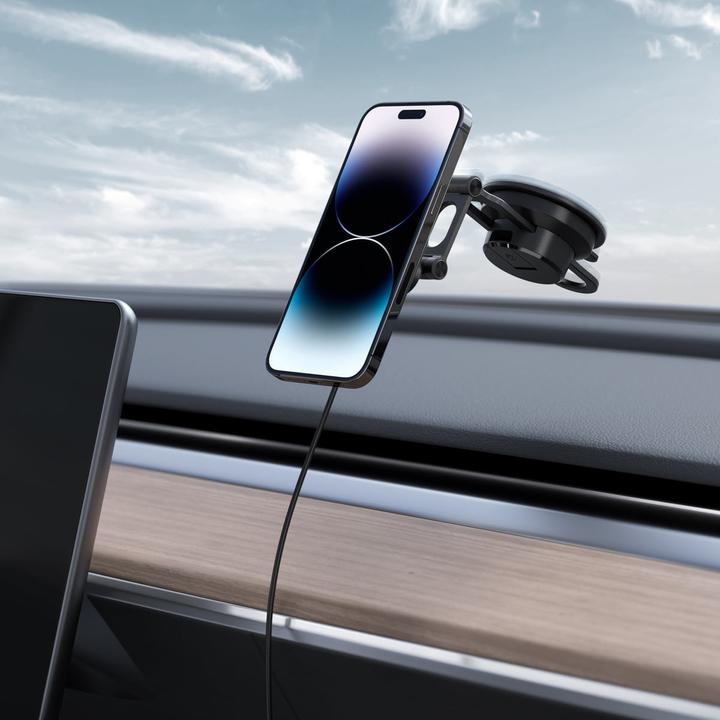Produktbild Spigen Autohalterung Onetap Pro 3 ITS35W-3 DASH z QI 10W für iPhone mit Magsafe schwarz