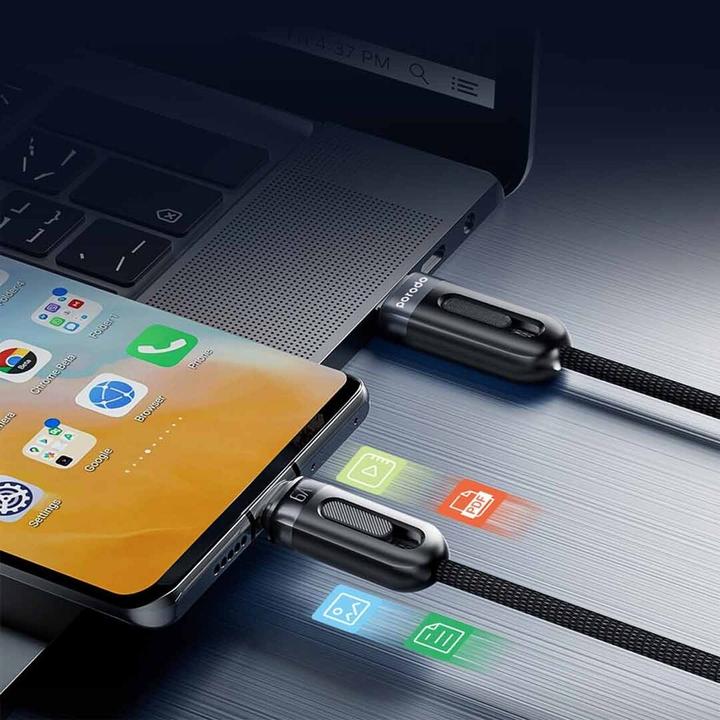 Produktbild Porodo 3 in 1 Digital-Display Fast Charging Cable (1.2m) (1.20 m, USB 3.2 Gen 1)