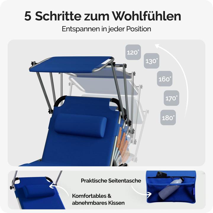 Actual product image Casaria Sun lounger (210 cm)