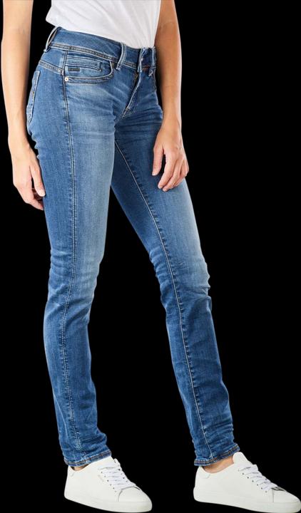 Produktbild G-Star Midge Zip Mid Straight Jeans medium indigo aged (W31/L36)