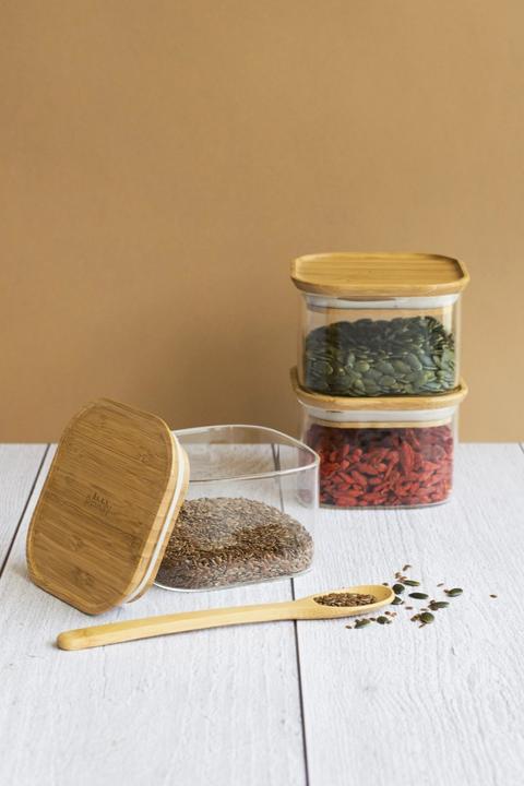 Actual product image Pebbly Set of 3 storage jars (0.50 l)
