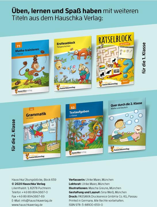 Produktbild Quer durch die 1. Klasse, Richtig schreiben - A5-Übungsblock (Deutsch, Ulrike Maier, Mascha Greune, 2022)
