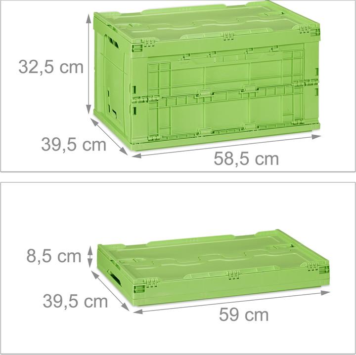 Produktbild Relaxdays Transportbox (58.5 x 39.5 x 32.5 cm, 75 l)
