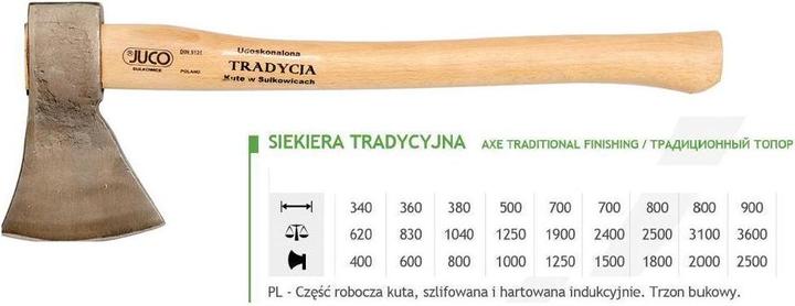 Produktbild Jucon Traditional carpenter's ax 1,0kg (t7042)