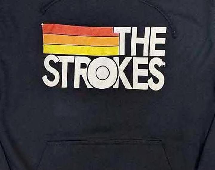 Actual product image The Strokes Unisex Adult Stripe Logo Hoodie (XXL)