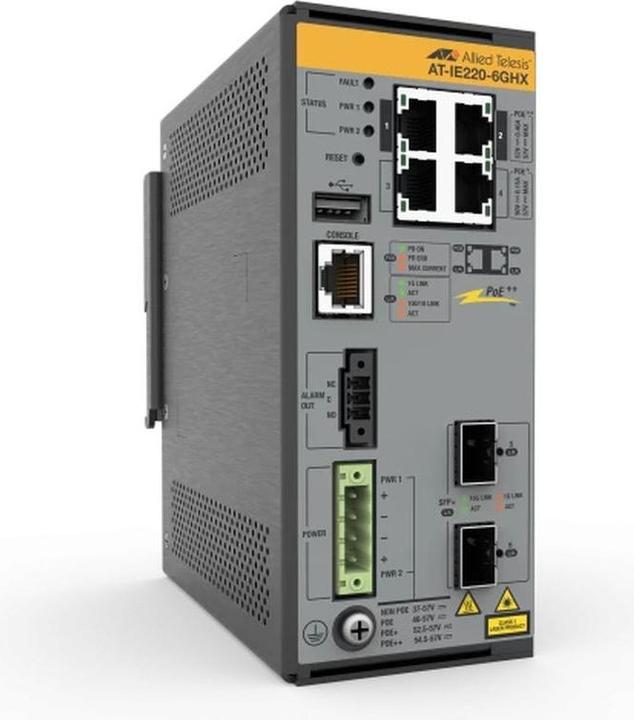 Immagine prodotto Allied Telesis 4X 10/100/1000T 2X 1G/10G SFP+ INDUSTRIAL ETHERNET LAYER 2+ SW (6 Porti)
