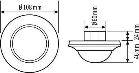 Produktbild Esylux DeckenPräsenzmelder UP 360 Grad PDC360i/24 plus (24 m)