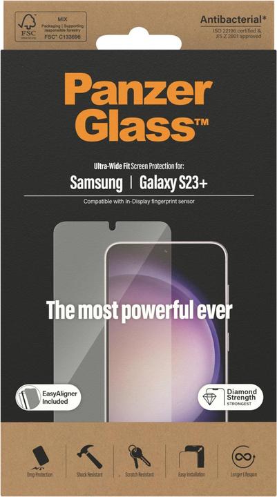 Actual product image PanzerGlass Ultra Wide (1 Piece, Samsung Galaxy S23+)