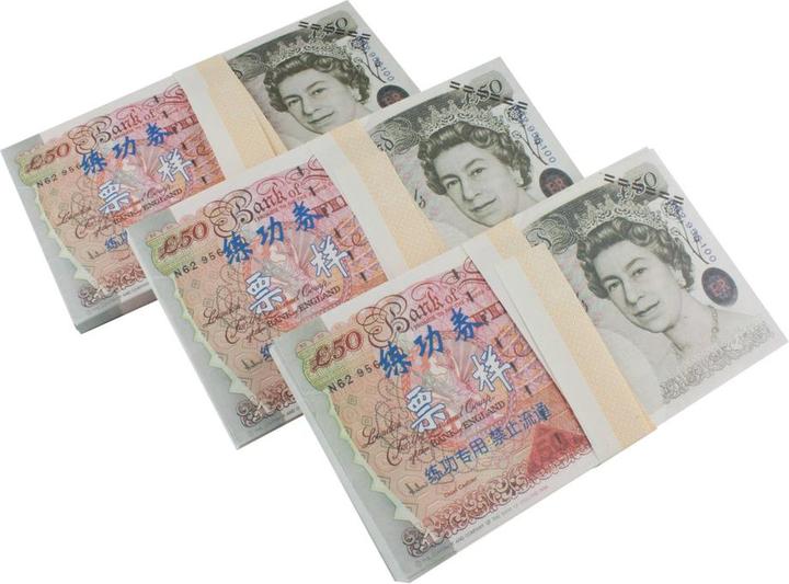 Produktbild JTI Falschgeld - 50 Pfund (100 Banknoten) (Geldscheinzähler)