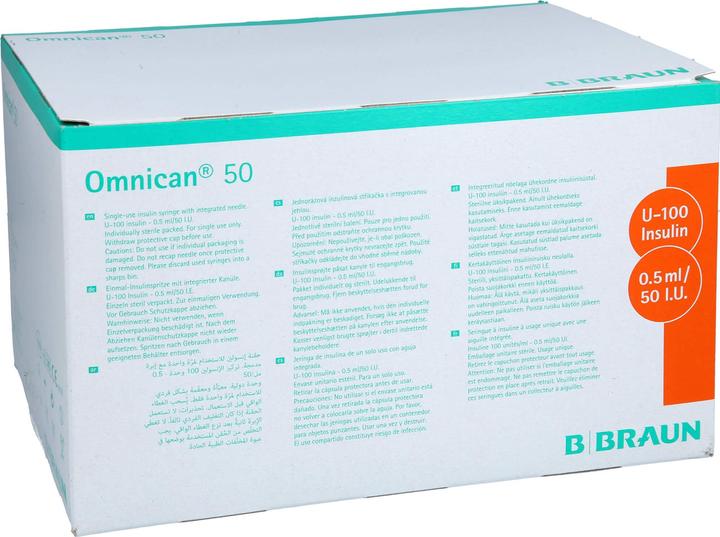 Immagine prodotto B.Braun Insulin 50 0.5ml 0.3x8mm G30 einz (Siringa di insulina)