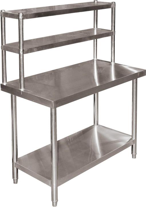 Produktbild Wiltec Edelstahl Arbeitstisch 120x60x85cm höhenverstellbar Gastrotisch (60 cm, 120 cm)