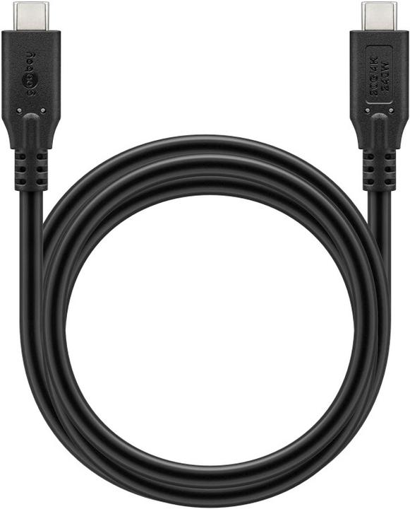 Image du produit Goobay Câble USB-C, USB4, 240 W, 20 Gbit/s, Power Delivery, 2 m (2 m, USB 4.0)