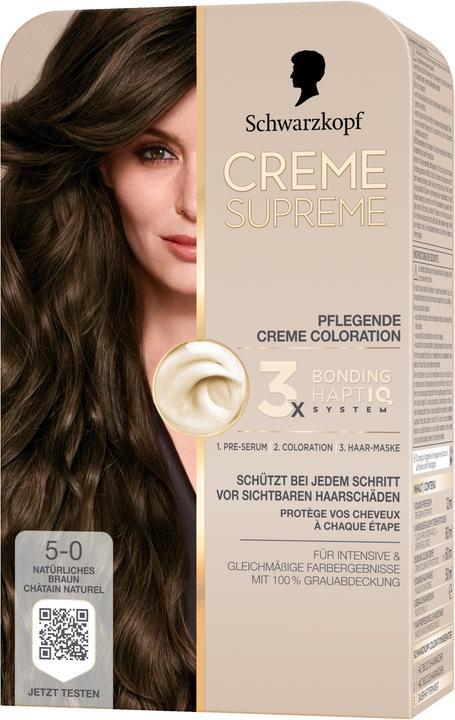 Image du produit Schwarzkopf Creme Supreme Creme Supreme Coloration 5-0 Natürliches Braun (5-0 Marron naturel)