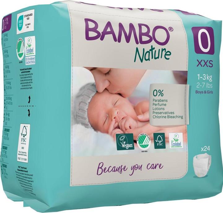 Actual product image Abena Bambo Premature 1-3kg (Size 0, Pack, 24 Piece)