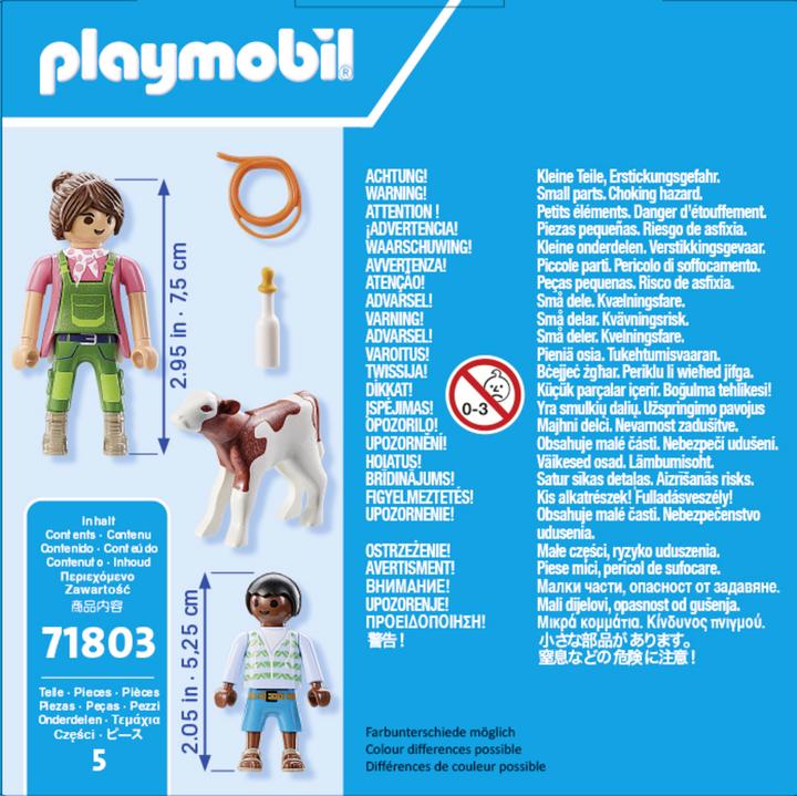 Actual product image Playmobil 71803 Farmer's wife with child and calf (71803)