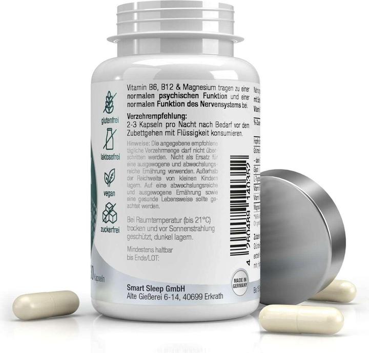 Nährwerte und Zutaten Smartsleep Relax & Sleep (1 Stück, Kapseln, 60 g)