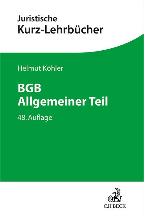 Actual product image BGB Allgemeiner Teil (German, Heinrich, Coalfish, Helmut/Lange, 2024)