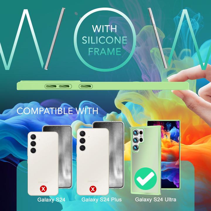 Actual product image Nalia Semi-transparent hybrid cover with protective frame (Samsung Galaxy S24 Ultra)