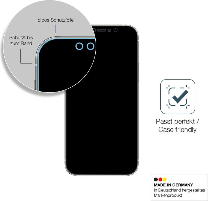 Produktbild Dipos Displayschutz Anti-Shock (2 Stück, Apple iPhone 13)