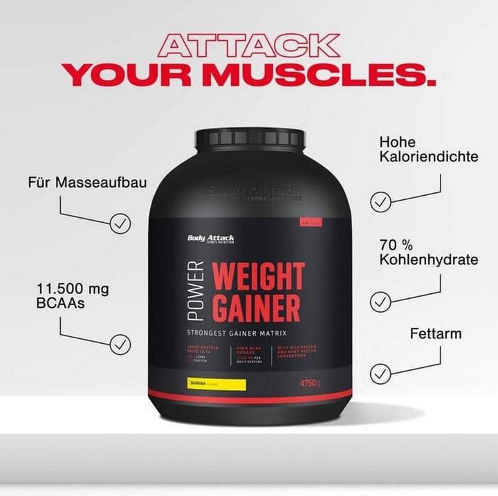 Image du produit Body Attack Power Weight Gainer (boîte de 1500g) (Chocolat, 1 pcs, 1500 g)