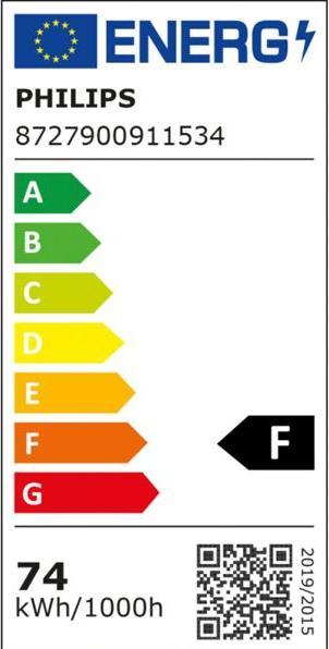 Energie-Label Philips Entladungslampe (G8.5, 73.20 W, 7800 lm, 1 x, A)