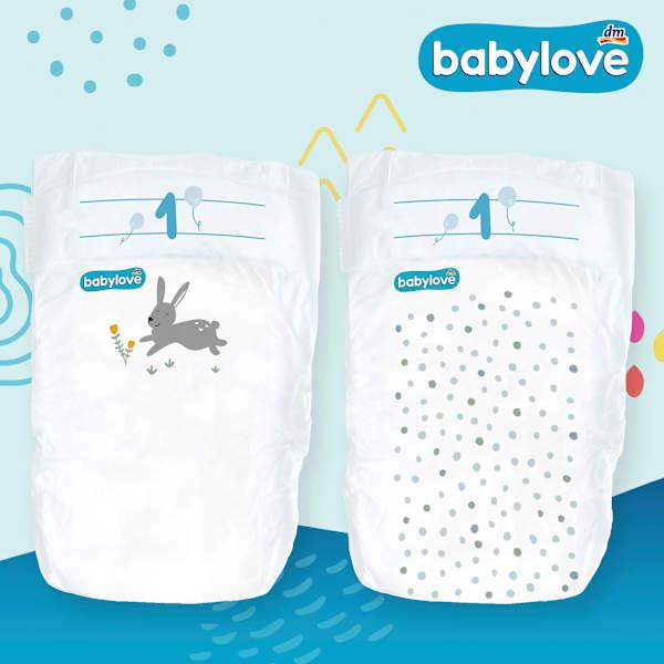Immagine prodotto dm babylove Pannolini premium (Dimensione 1, Pacco trasportabile, 28 Pezzo/i)
