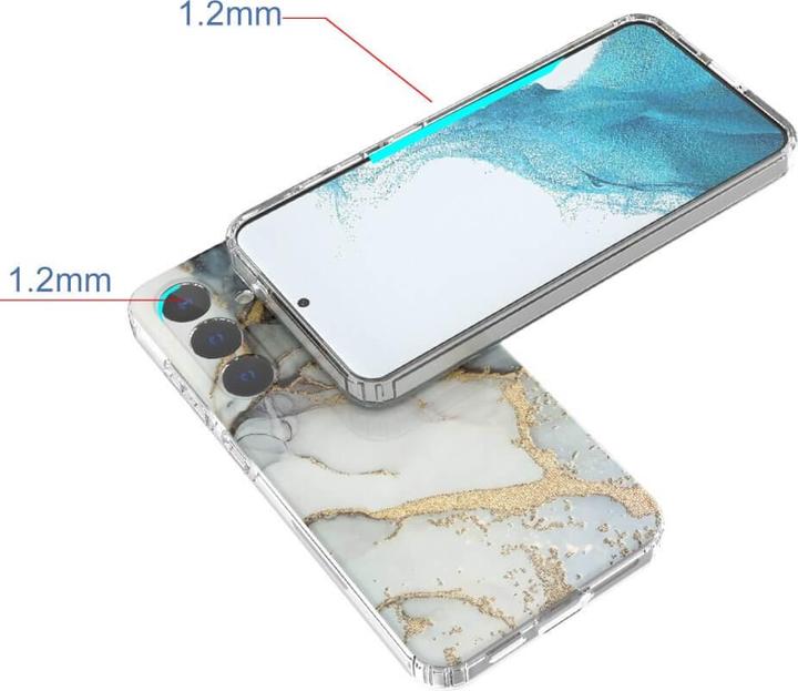 Produktbild Cover-Discount Cover Handyhülle IMD Grey Marble (Samsung Galaxy S24+)