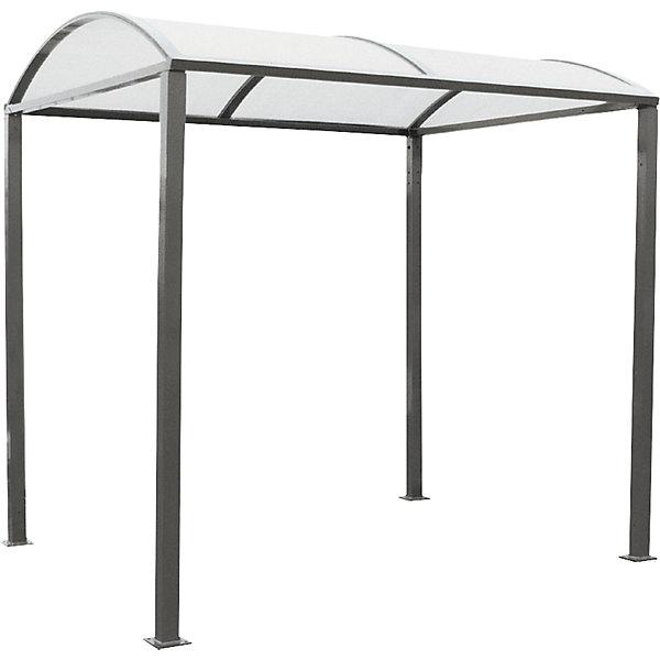 SPL Tettoia per biciclette, pensiline, ingressi, modello base senza pannello, grigio