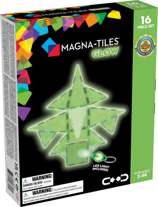 Actual product image Magna-Tiles Glow in the Dark Set (16 pieces)