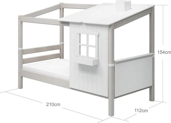 Produktbild Flexa Bett Classic mit 1/2 Haus (90 x 200 cm)