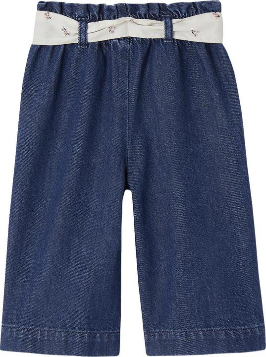 Actual product image Vertbaudet Wide baby jeans with fabric belt (62)