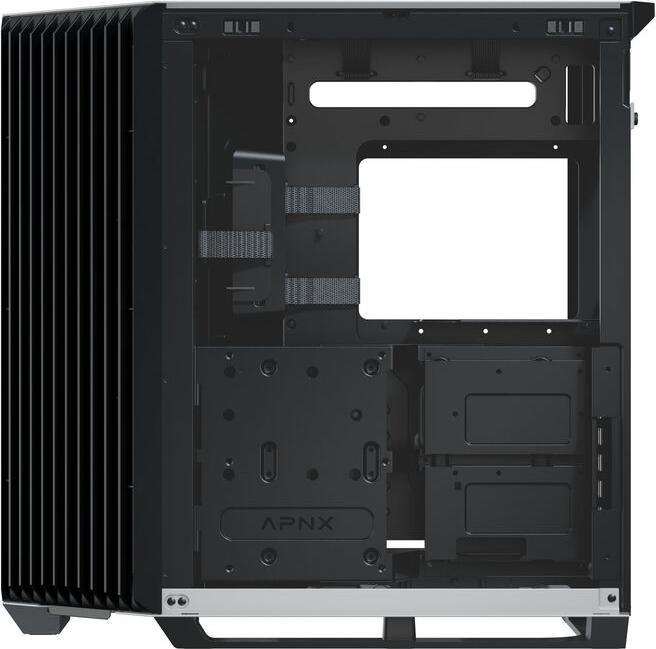 Produktbild APNX V1 PC-Gehäuse, Midi-Tower, ATX, Tempered Glass - schwarz / weiss (ATX)