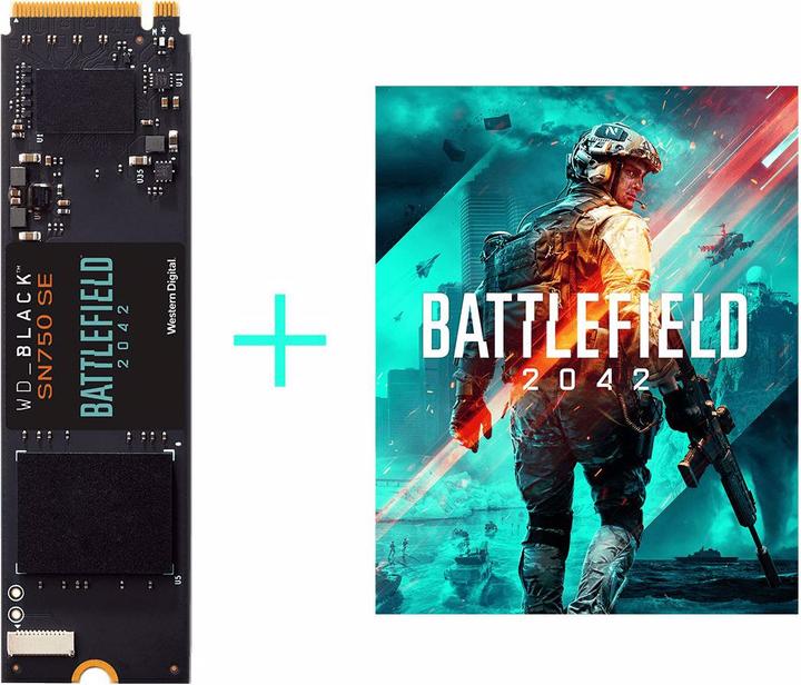 Produktbild WD Black SN750 SE Battlefield 2042 PC Game Code Bundle (1000 GB, M.2 2280)